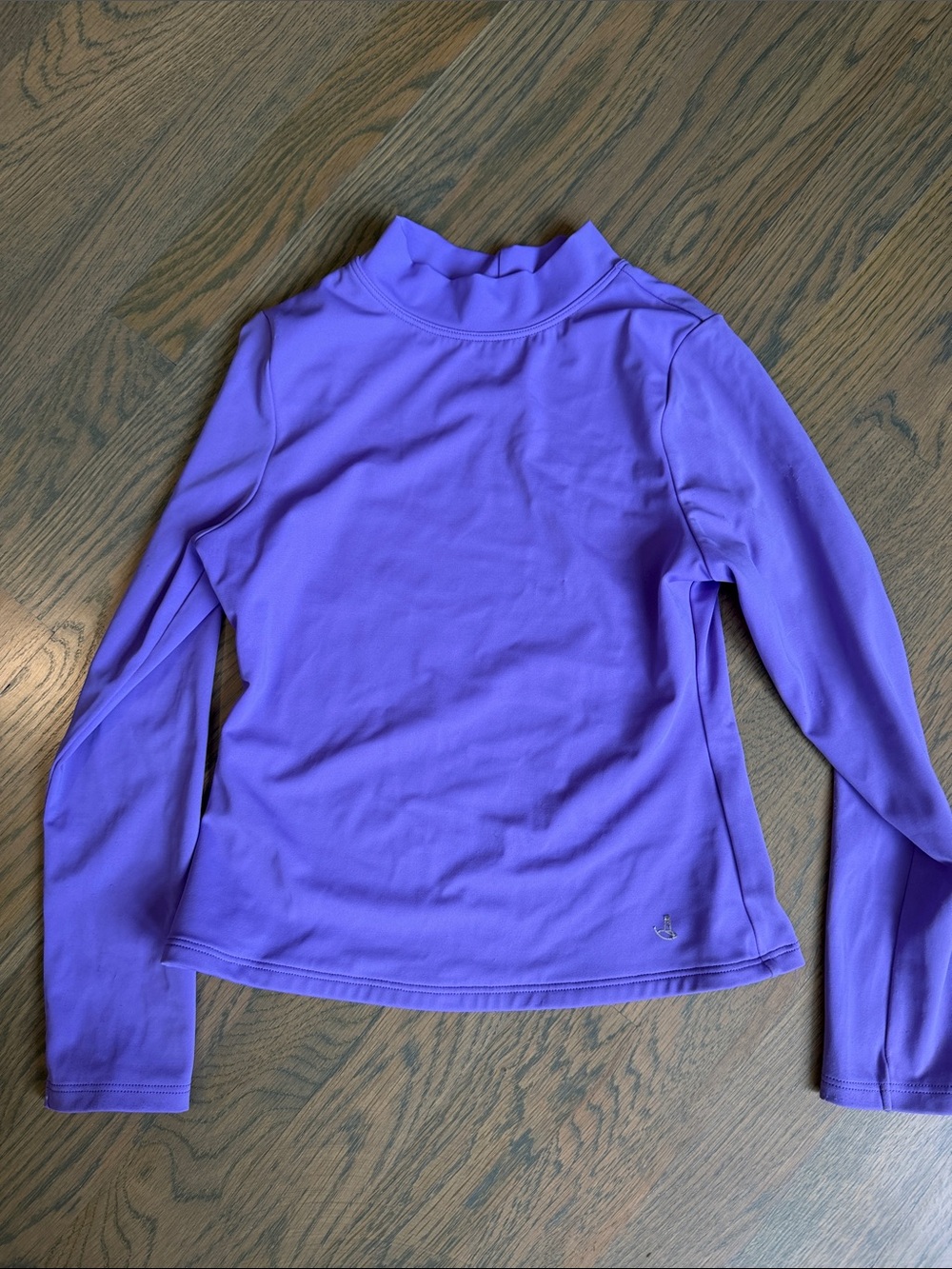 Lands' End Girls' Purple Long-Sleeve Rash Guard